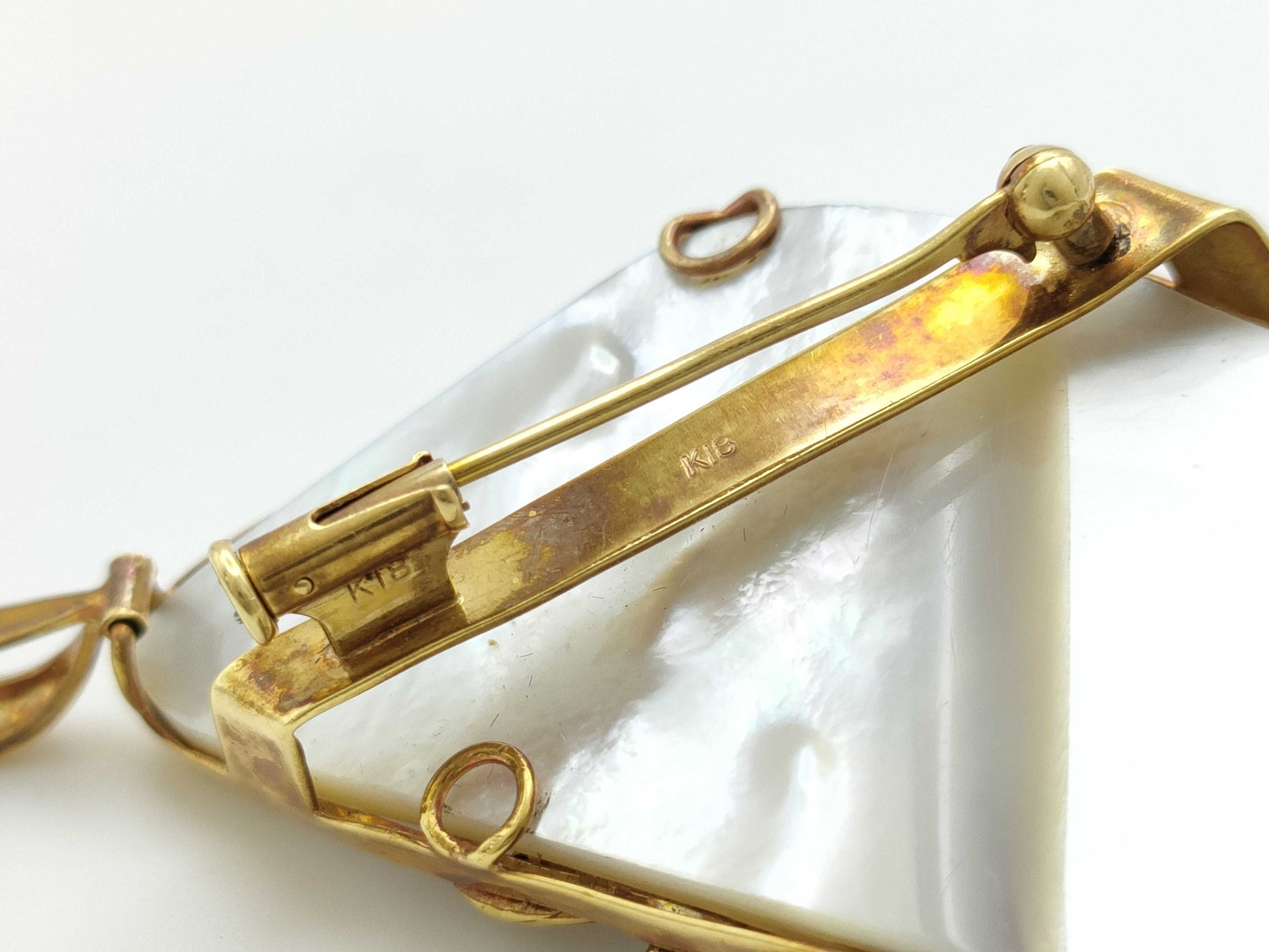 Mabe Pearl K18 21.8g Brooch