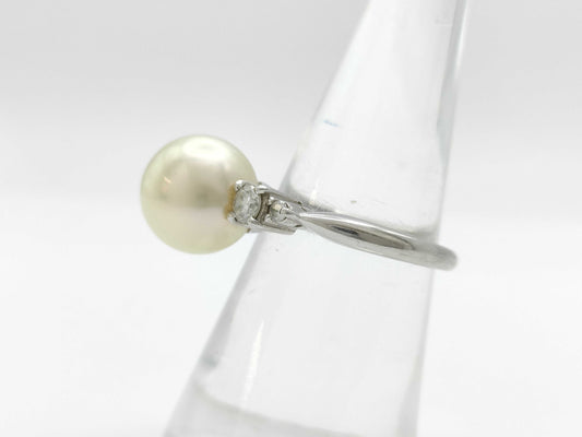 Pearl Diameter Approx. 11.4mm D0.37ct Pt900 8.4g Ring