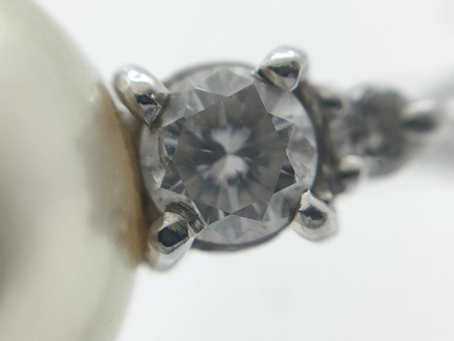 Pearl Diameter Approx. 11.4mm D0.37ct Pt900 8.4g Ring