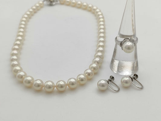 Pearl Diameter Approx. 8.0-8.4mm SV 38.5g / Pearl Diameter Approx. 8.8mm D0.06ct Pt900 5.7g / Pearl Diameter Approx. 8.0mm Pt900 3.2g Other Accessories