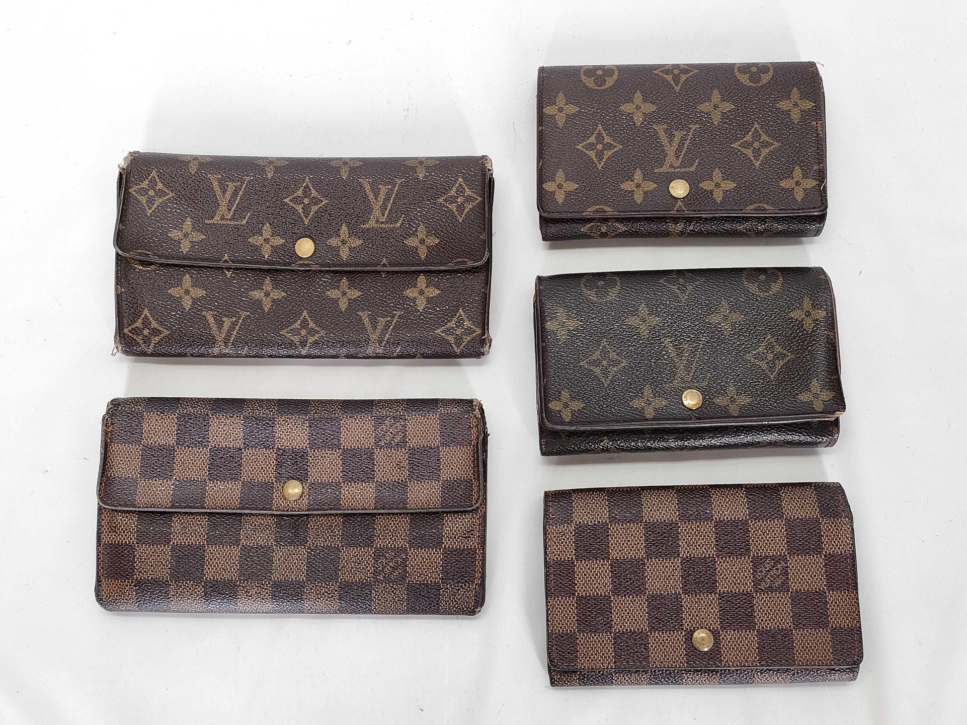 LOUIS VUITTON Monogram Louis Vuitton Wallet Set of 5 Wallets