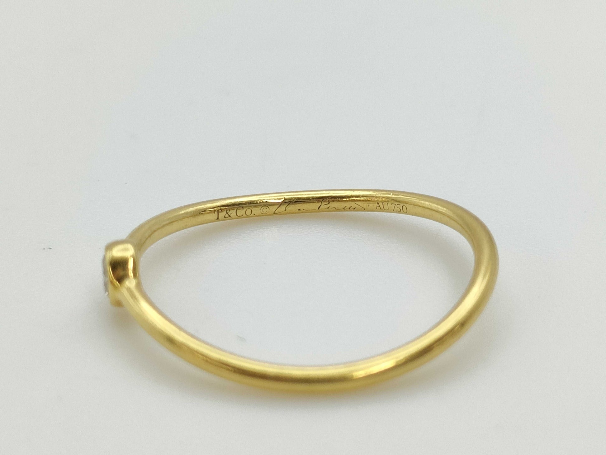 Tiffany & Co. Wave 1PD AU750 1.0g Ring