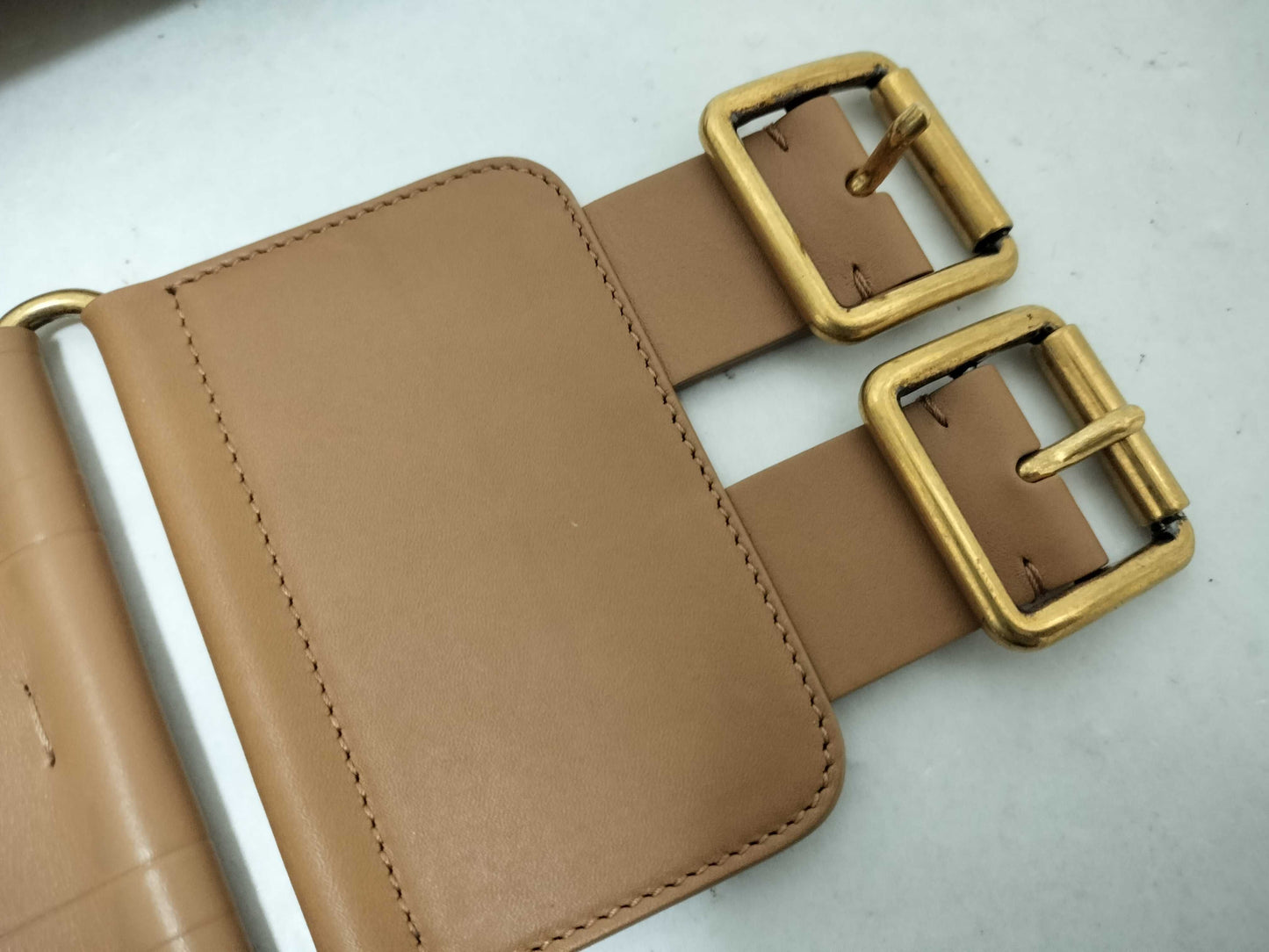 Dior Leather GP Belt 75 Beige Belt