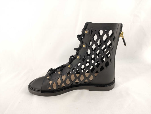 Dior D-Trap Mesh Leather Sandals Boots Lace-Up 35 1/2 Other Shoes