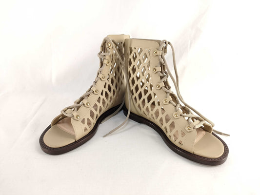 Dior D-Trap Mesh Leather Sandal Boots Lace-Up 35 Other Shoes