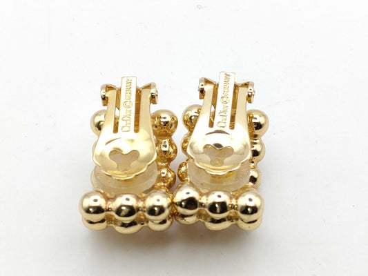 Dior Dior Earrings 19g Hoop Round Dot Christian Dior Earrings
