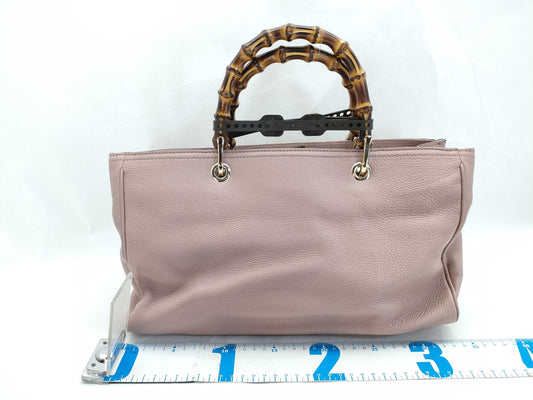 GUCCI Bamboo Gucci 323660 Bamboo Shopper Pink Handbag
