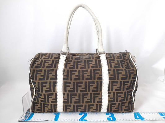 FENDI Zucca Boston Bag