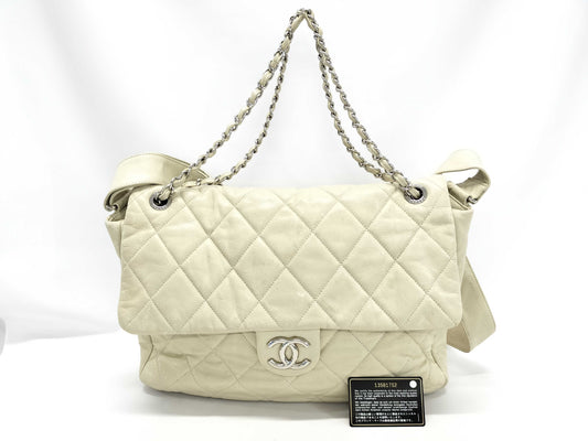 CHANEL Deca Matelasse Shoulder Bag, 13th Series, 40cm Shoulder Bag