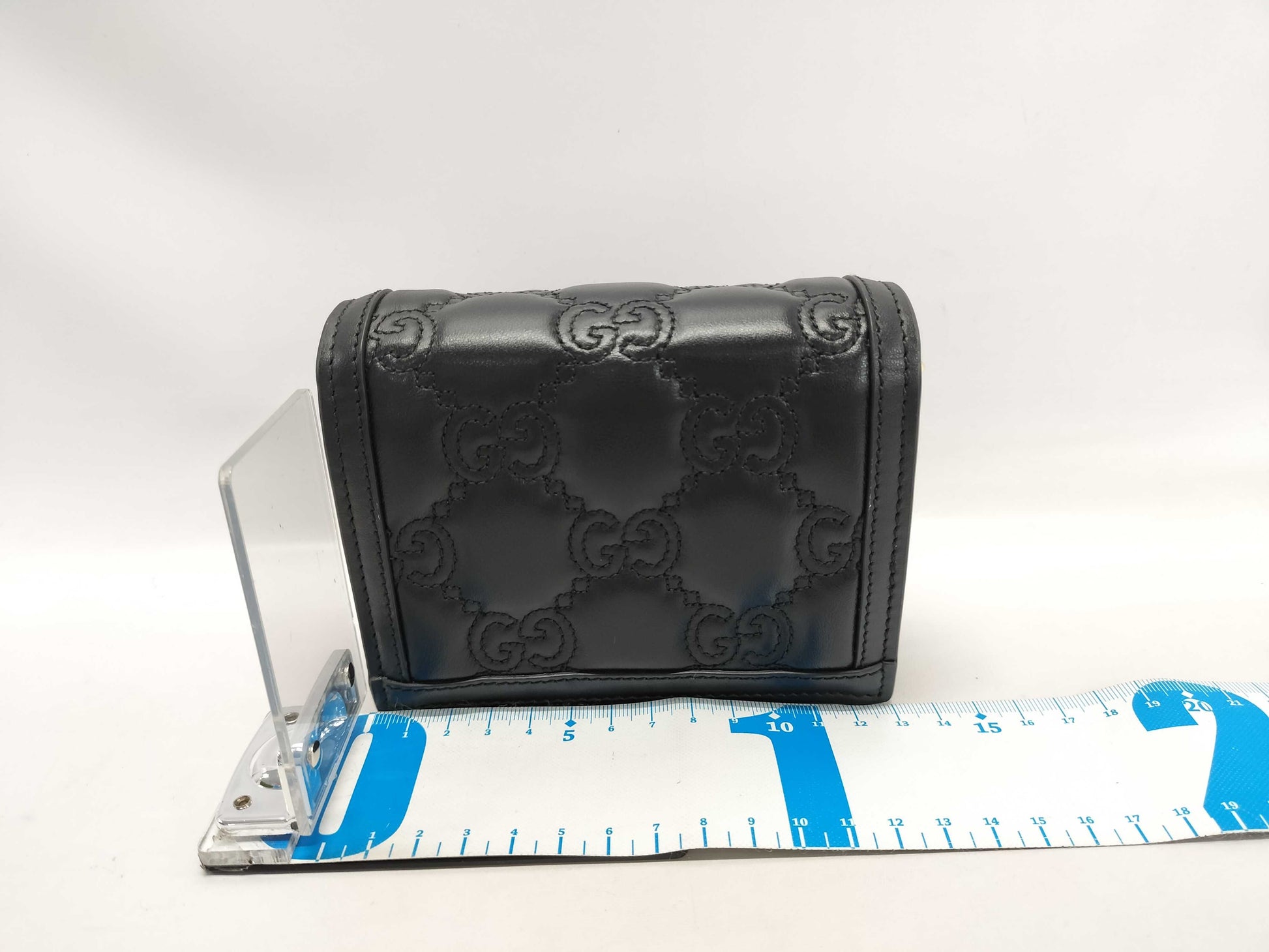 GUCCI GG Matelasse 2-Way Shoulder Bag, Black Leather, 723777