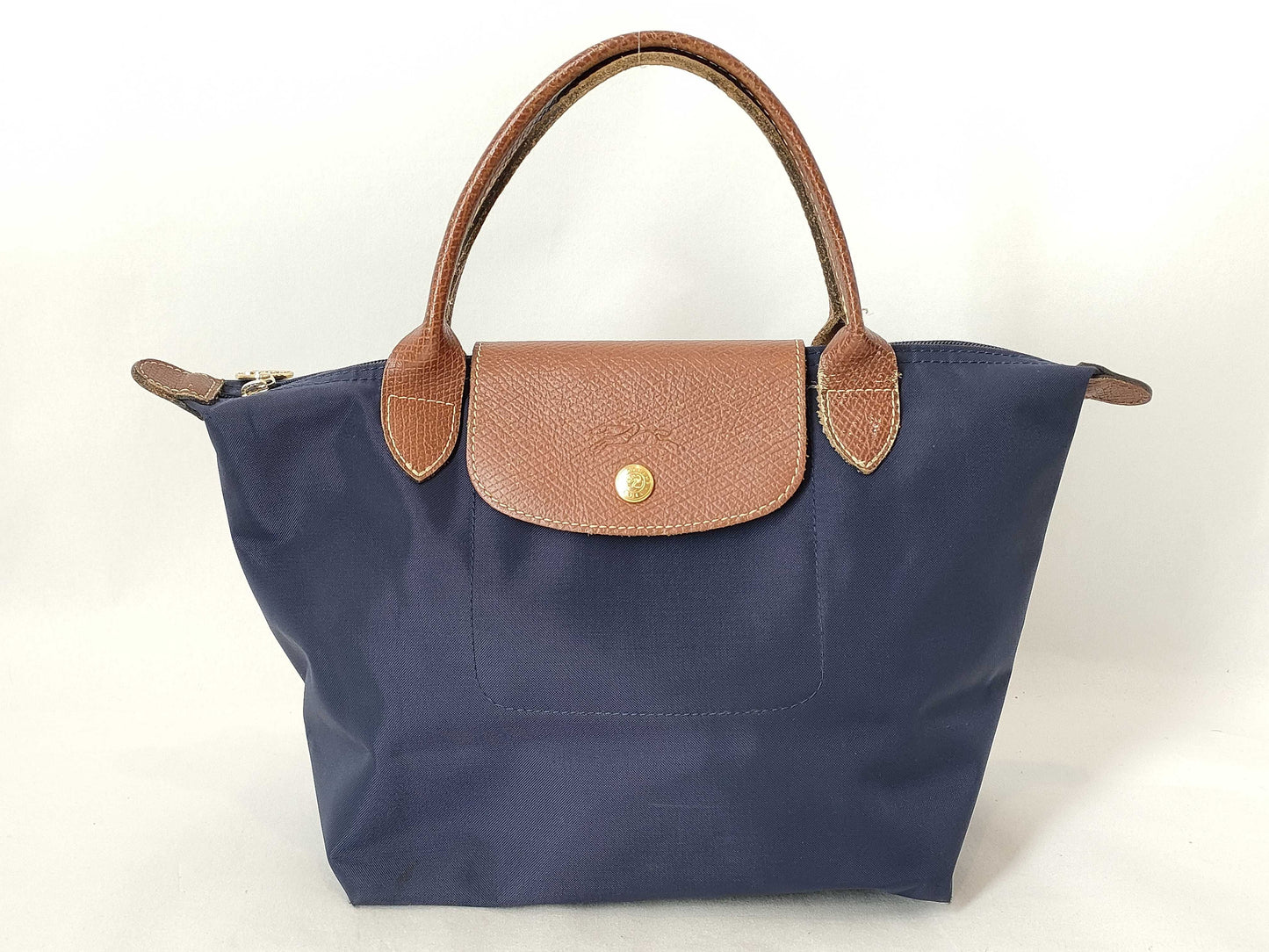 LONG CHAMP Nylon Handbag Navy Handbag
