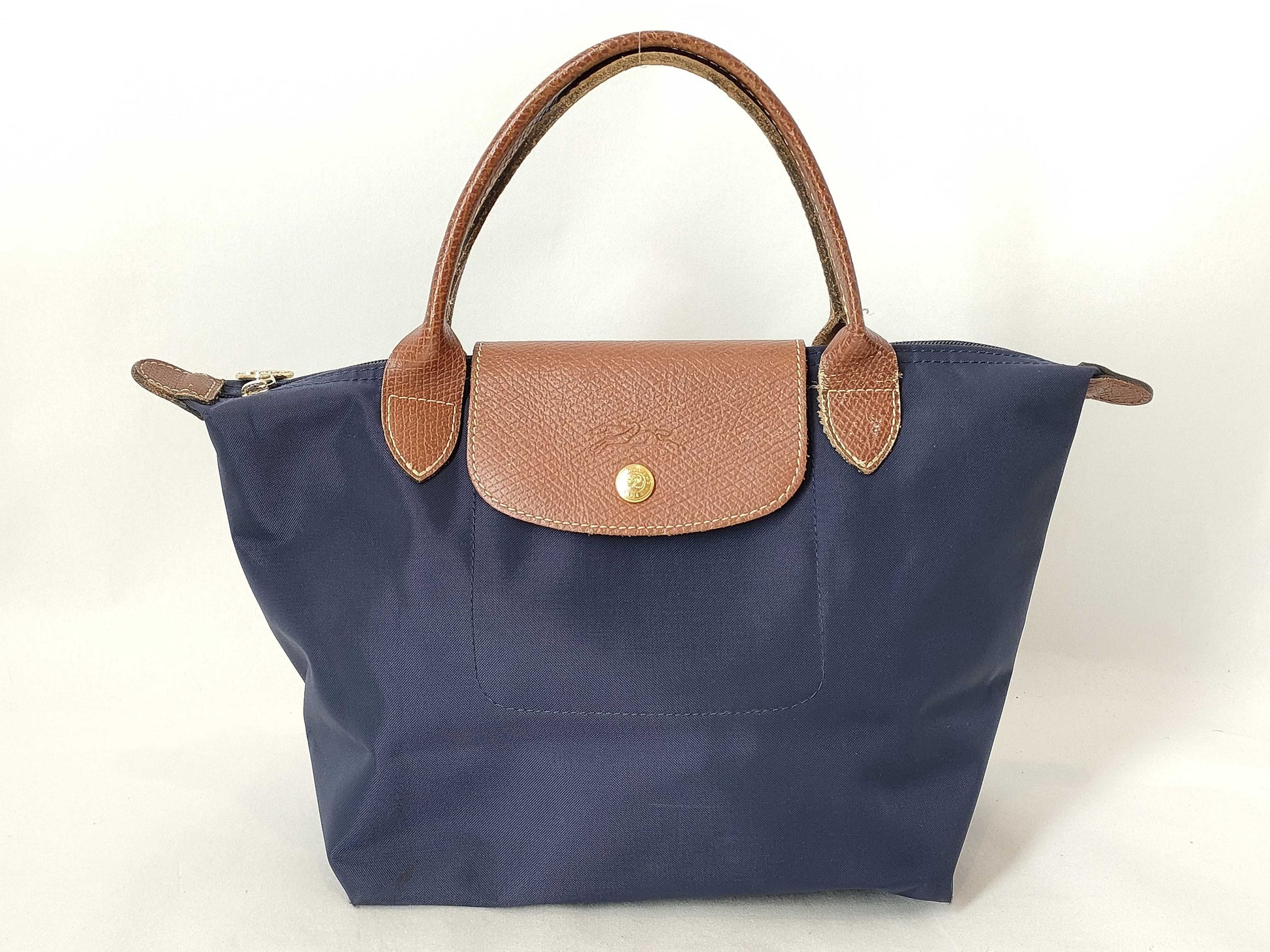 LONG CHAMP Nylon Handbag Navy Handbag