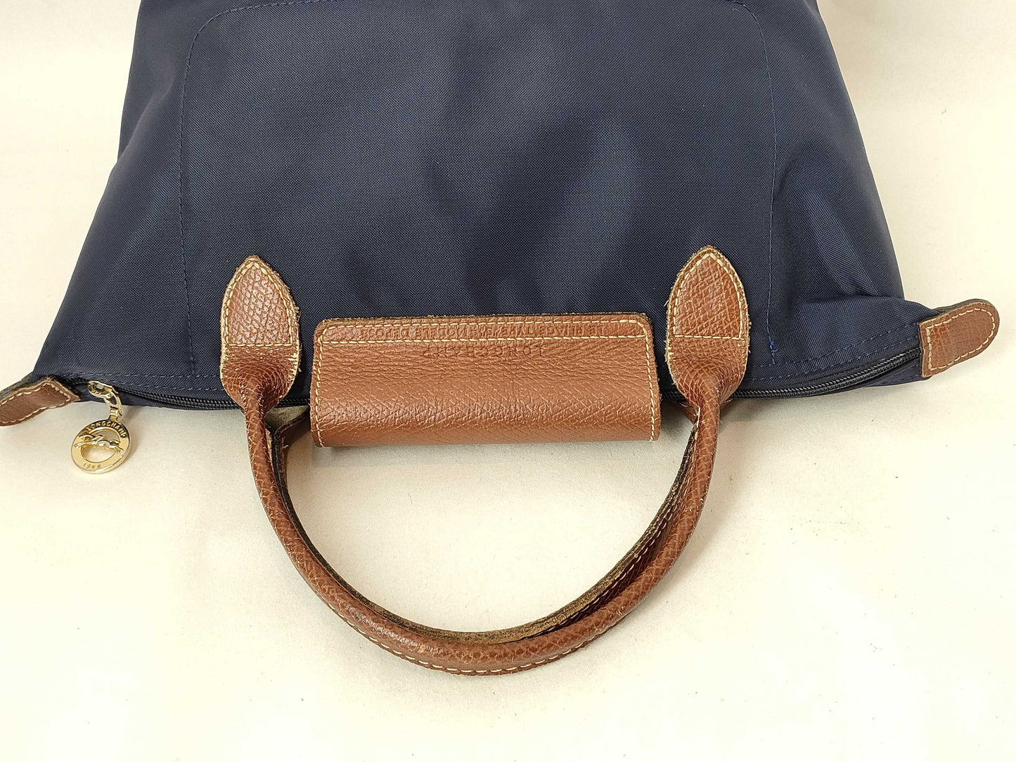 LONG CHAMP Nylon Handbag Navy Handbag