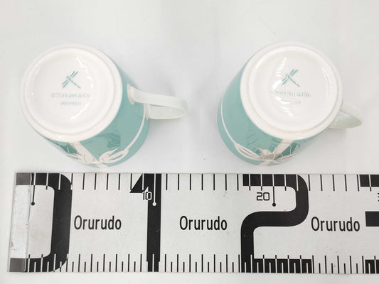 Tiffany&Co. Pair Mug Blue Ribbon Cup