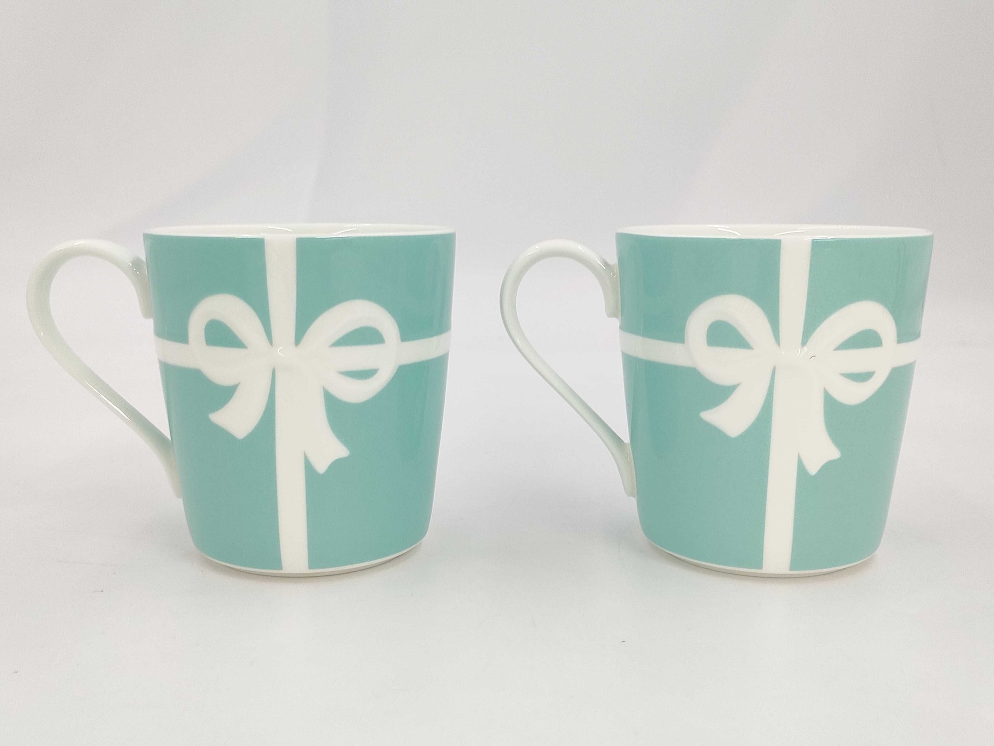 Tiffany&Co. Pair Mug Blue Ribbon Cup