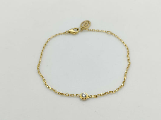 Cartier Dammor Diamant Legger SM YG Au750 2.1g Bracelet Bangle