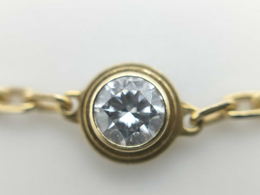 Cartier Dammor Diamant Legger SM YG Au750 2.1g Bracelet Bangle