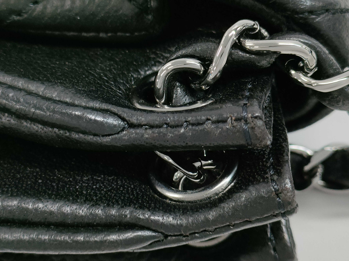 CHANEL CHANEL 2.55 Caviar Skin Black Chain Shoulder Bag