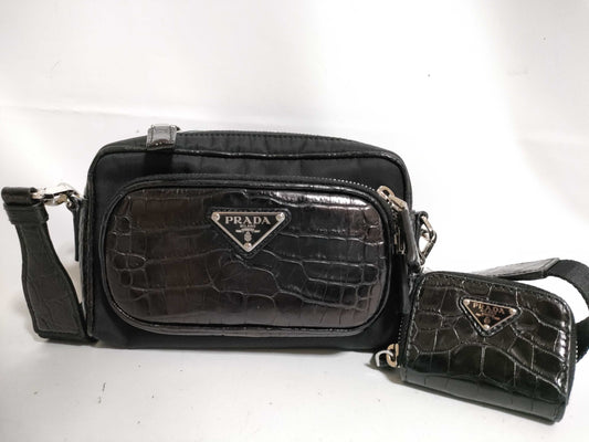 PRADA Nylon Shoulder Bag 2VH172 Black Shoulder Bag