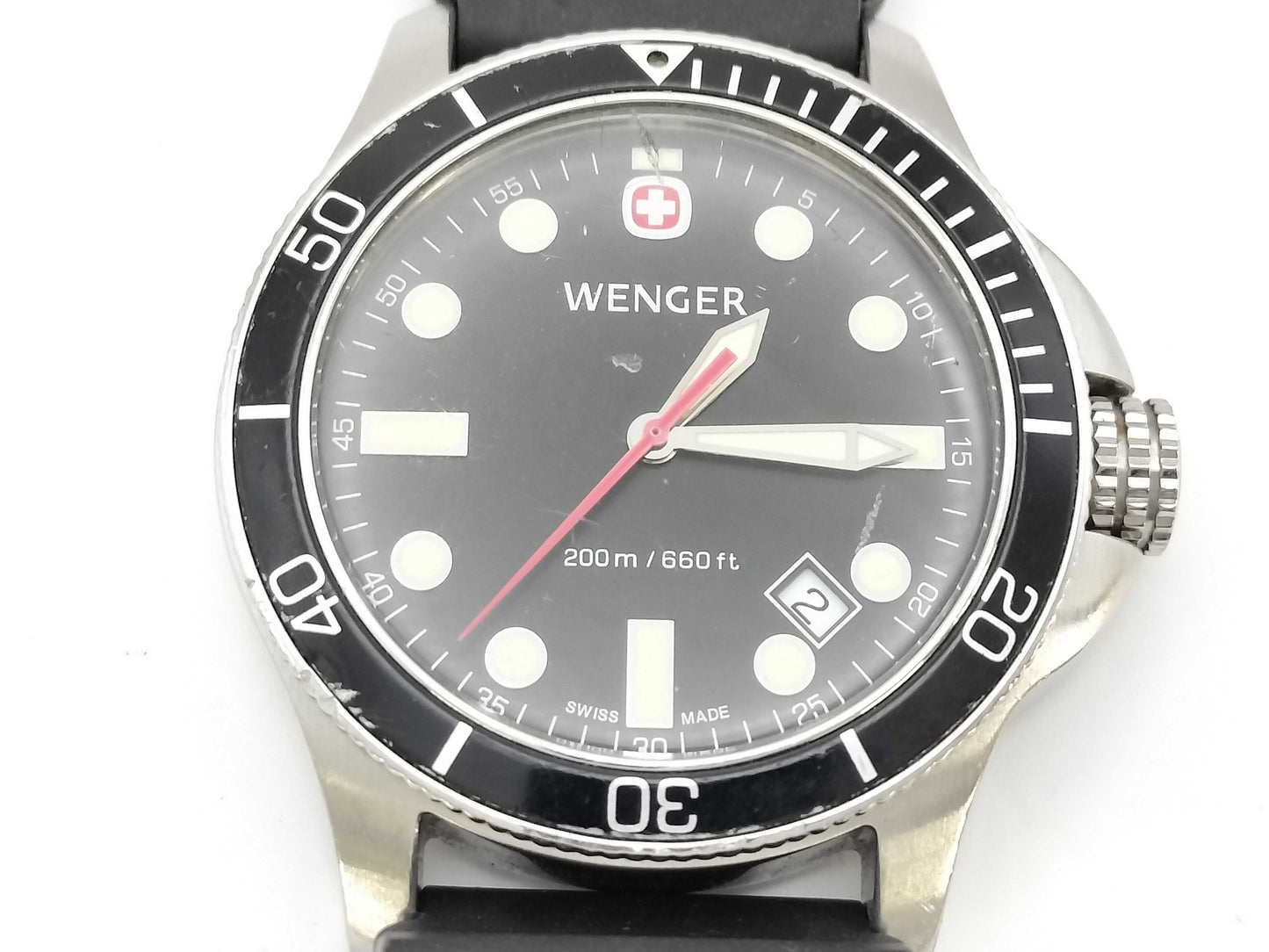WENGER 7232X/T Quartz Black Dial Immovable Men's Watch