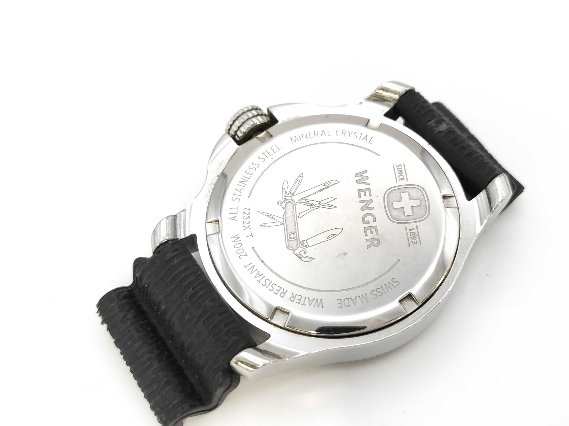 WENGER 7232X/T Quartz Black Dial Immovable Men's Watch