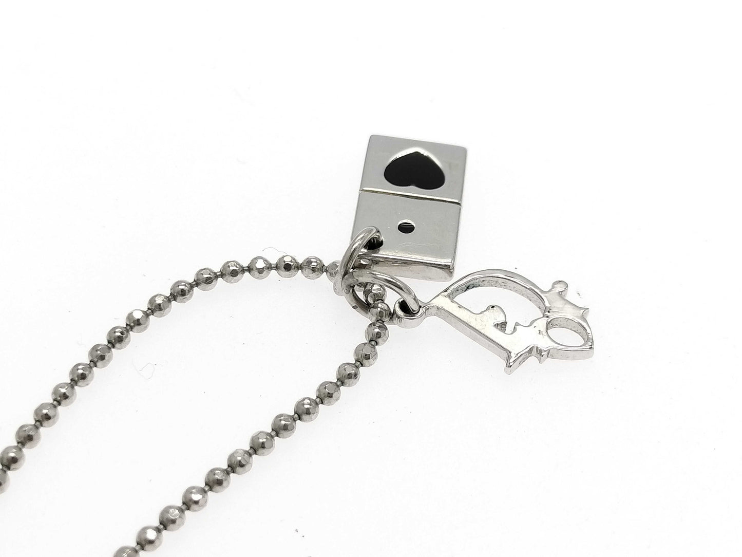 Dior Christian Dior Heart Playing Card Necklace Necklace