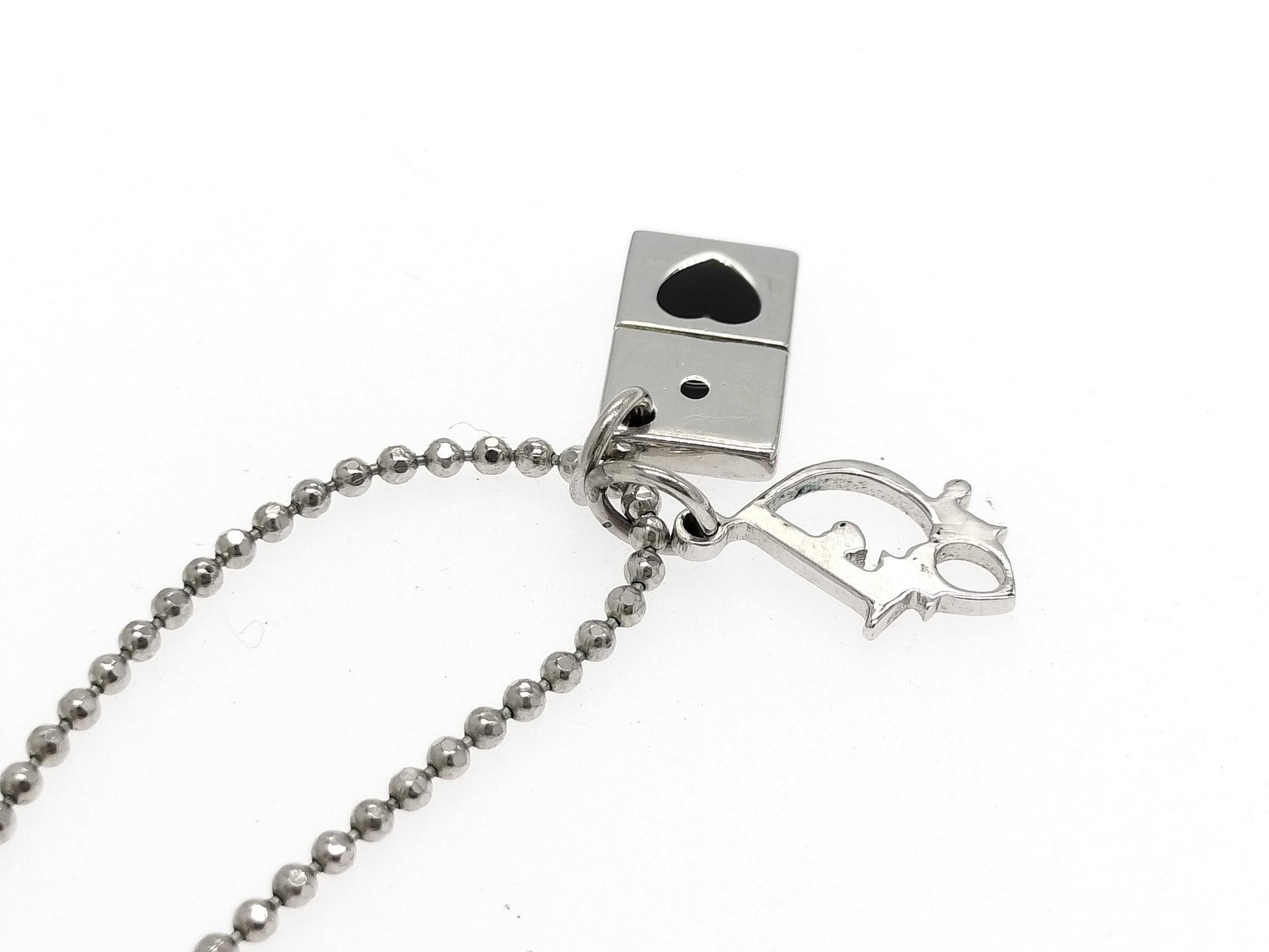 Dior Christian Dior Heart Playing Card Necklace Necklace