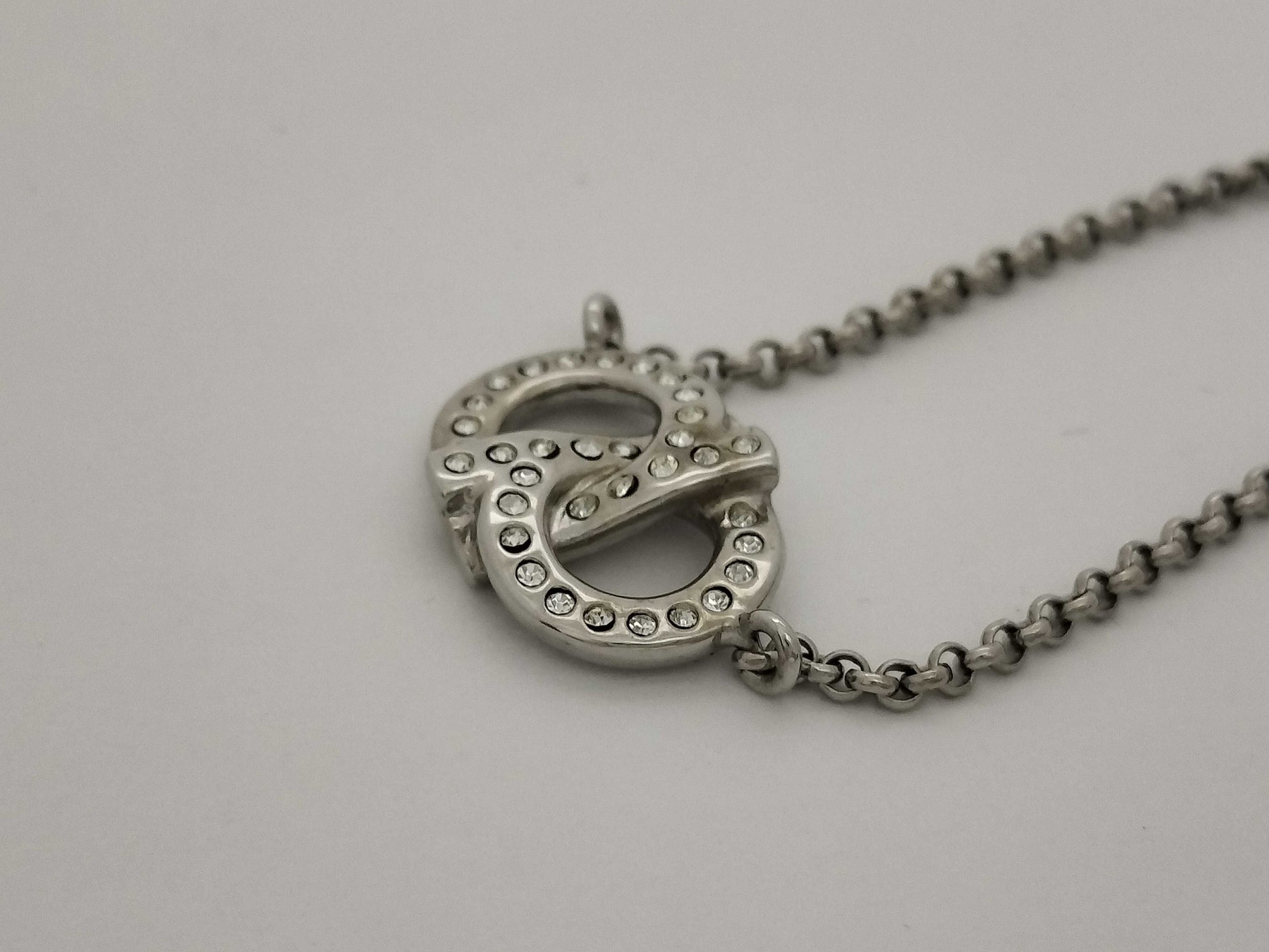 Salvatore Ferragamo Gancini Ferrgamo Rhinestone Necklace Necklace