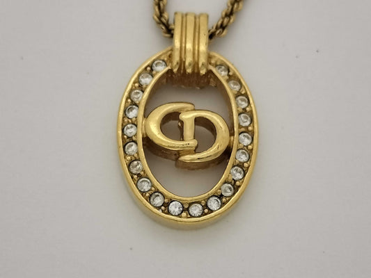 Dior Christian Dior Necklace Rhinestone Necklace