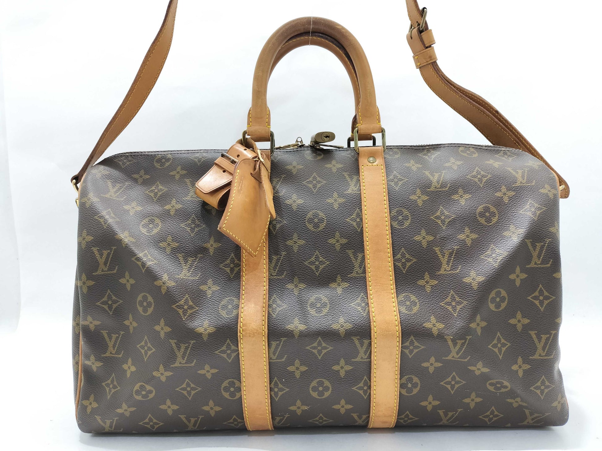 LOUIS VUITTON Monogram LOUIS VUITTON Keypol 45 Banduriere Boston Bag