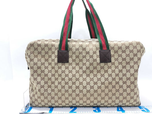 GUCCI GG Canvas Gucci Boston GG Pattern Sherry Line Boston Bag