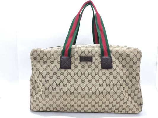 GUCCI GG Canvas Gucci Boston GG Pattern Sherry Line Boston Bag