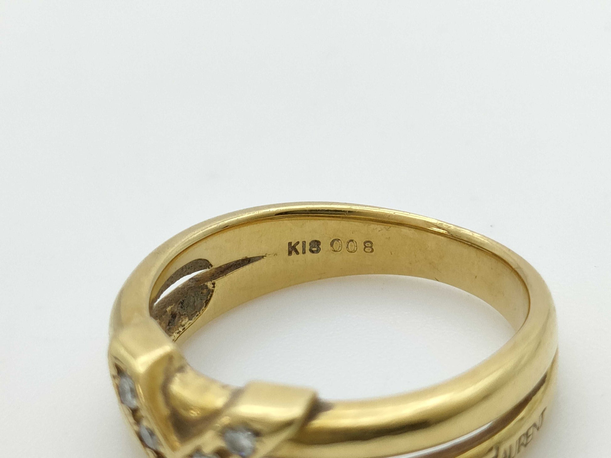 Yves Saint Laurent D0.08ct K18 5.8g Ring