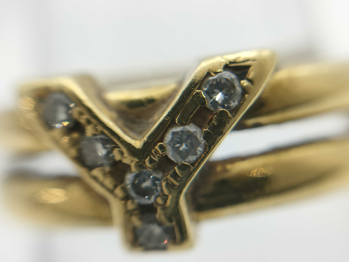Yves Saint Laurent D0.08ct K18 5.8g Ring