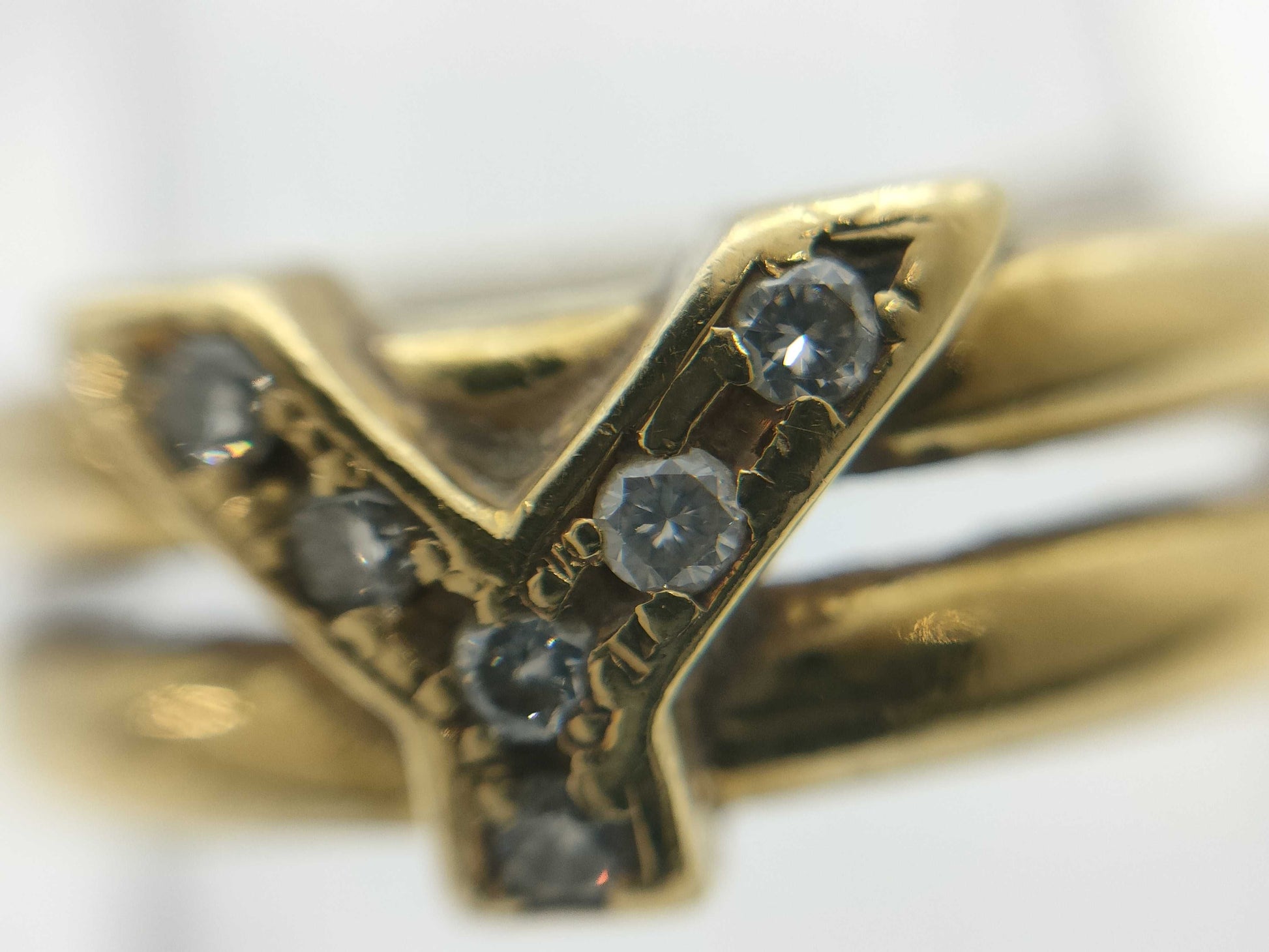 Yves Saint Laurent D0.08ct K18 5.8g Ring