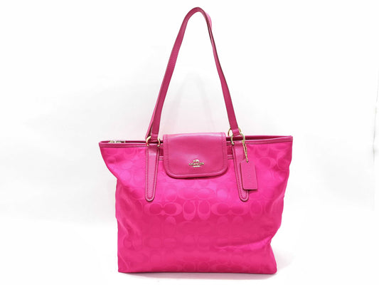 COACH Signature Coach Pink Shoulder Bag Tote Bag