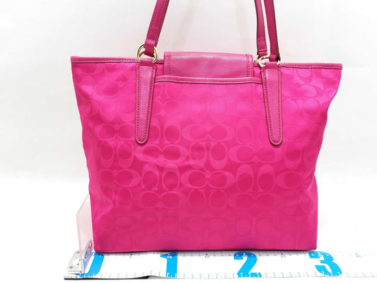 COACH Signature Coach Pink Shoulder Bag Tote Bag