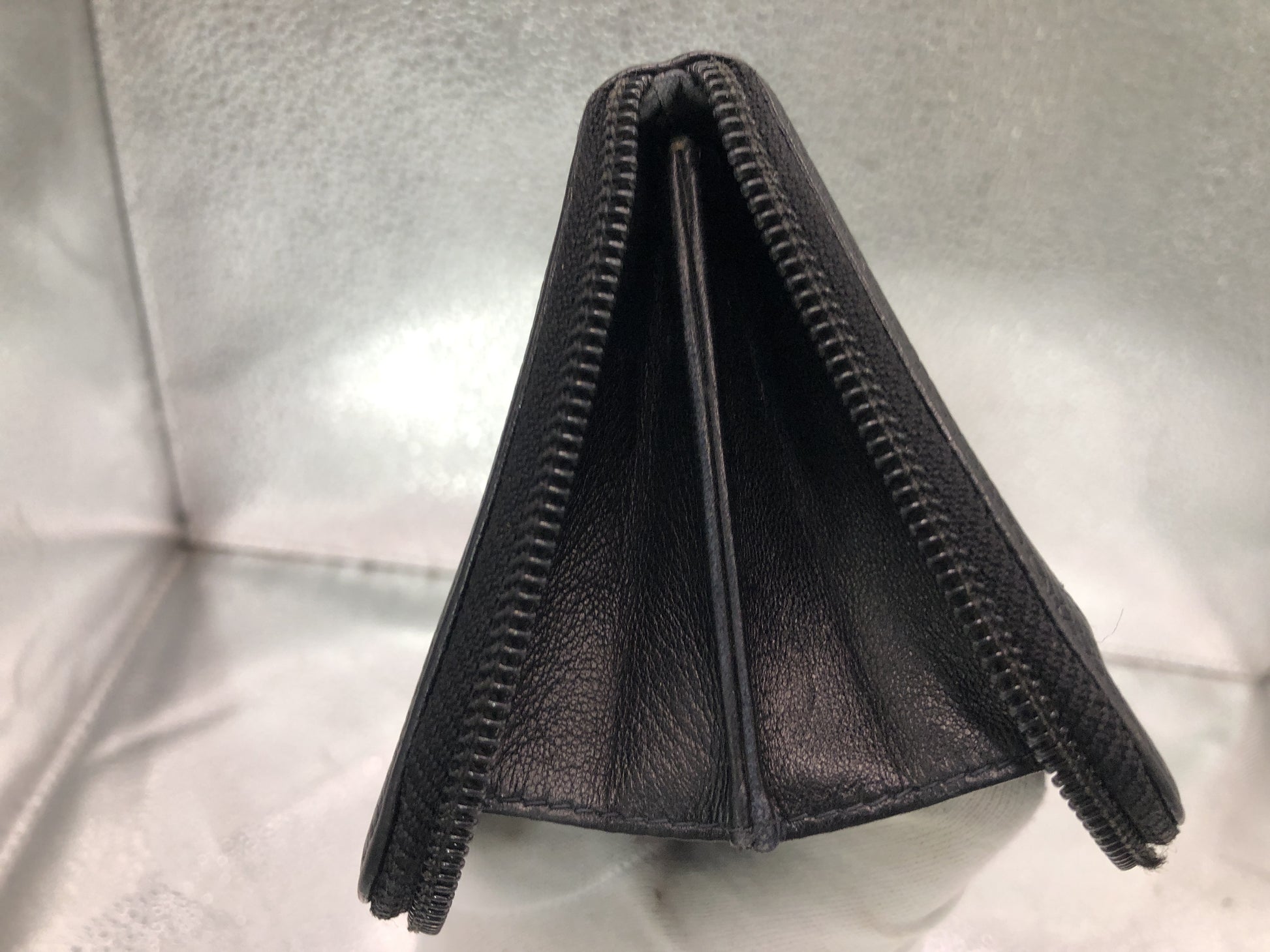 CHANEL Cocomark Round Zipper Long Wallet with Seal 9750708 Caviar Skin Black Wallet