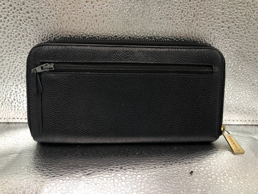 CHANEL Cocomark Round Zipper Long Wallet with Seal 9750708 Caviar Skin Black Wallet