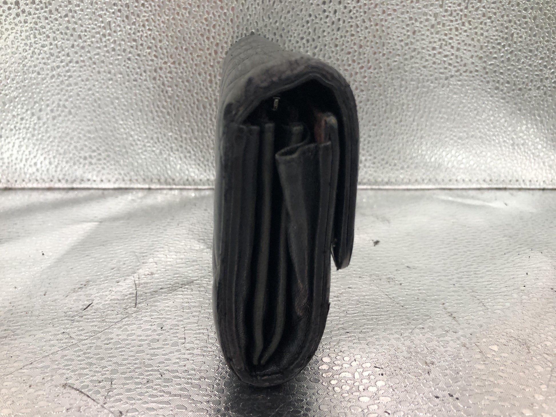 CHANEL Matlasse Flap Long Wallet with Seal 21486586 Lambskin Black Wallet