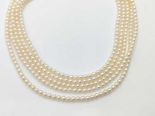 TASAKI Semi Round Pearl Diameter Approx. 4.0-4.3mm SV 54.1g Necklace