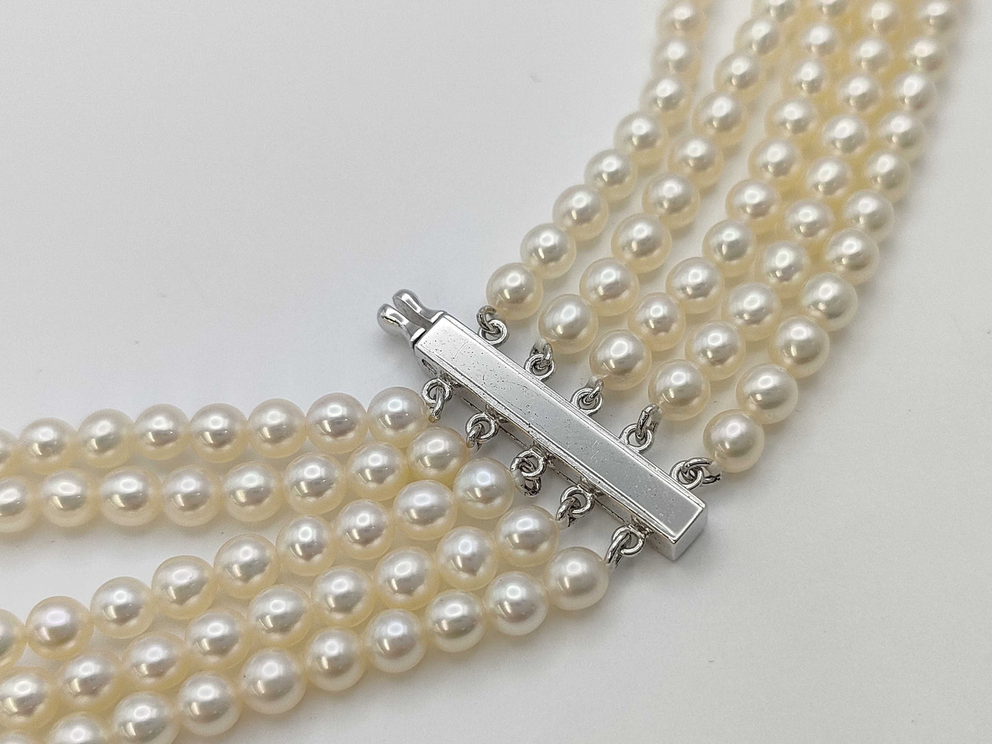 TASAKI Semi Round Pearl Diameter Approx. 4.0-4.3mm SV 54.1g Necklace