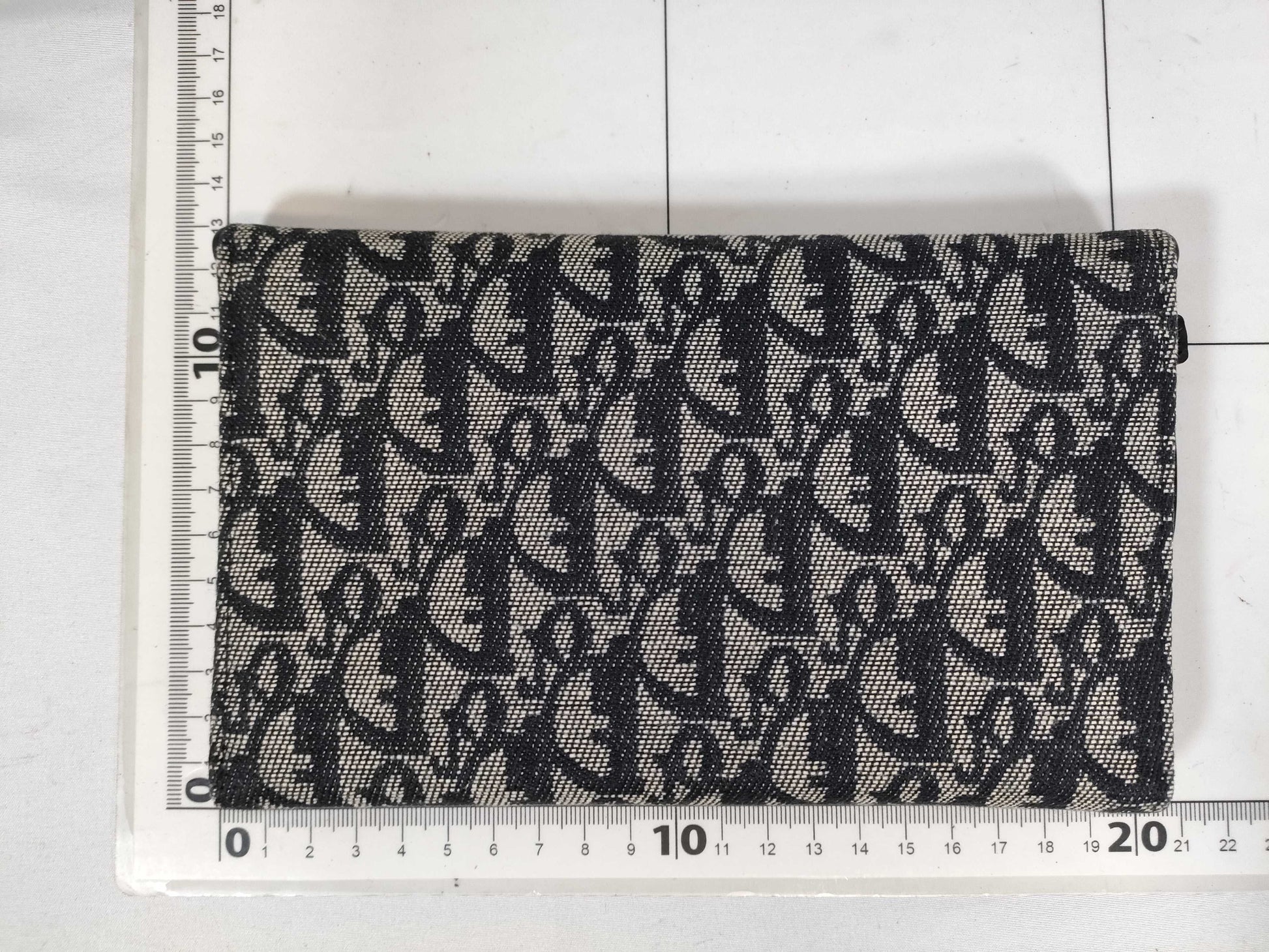 Dior Trotter Christian Dior Trotter Canvas Long Wallet TR-1001 Grey x Black Wallet