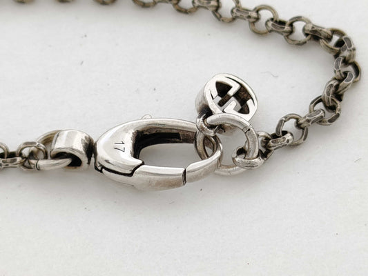GUCCI Double G-Key SV925 Silver 7.5g Bracelet Bangle