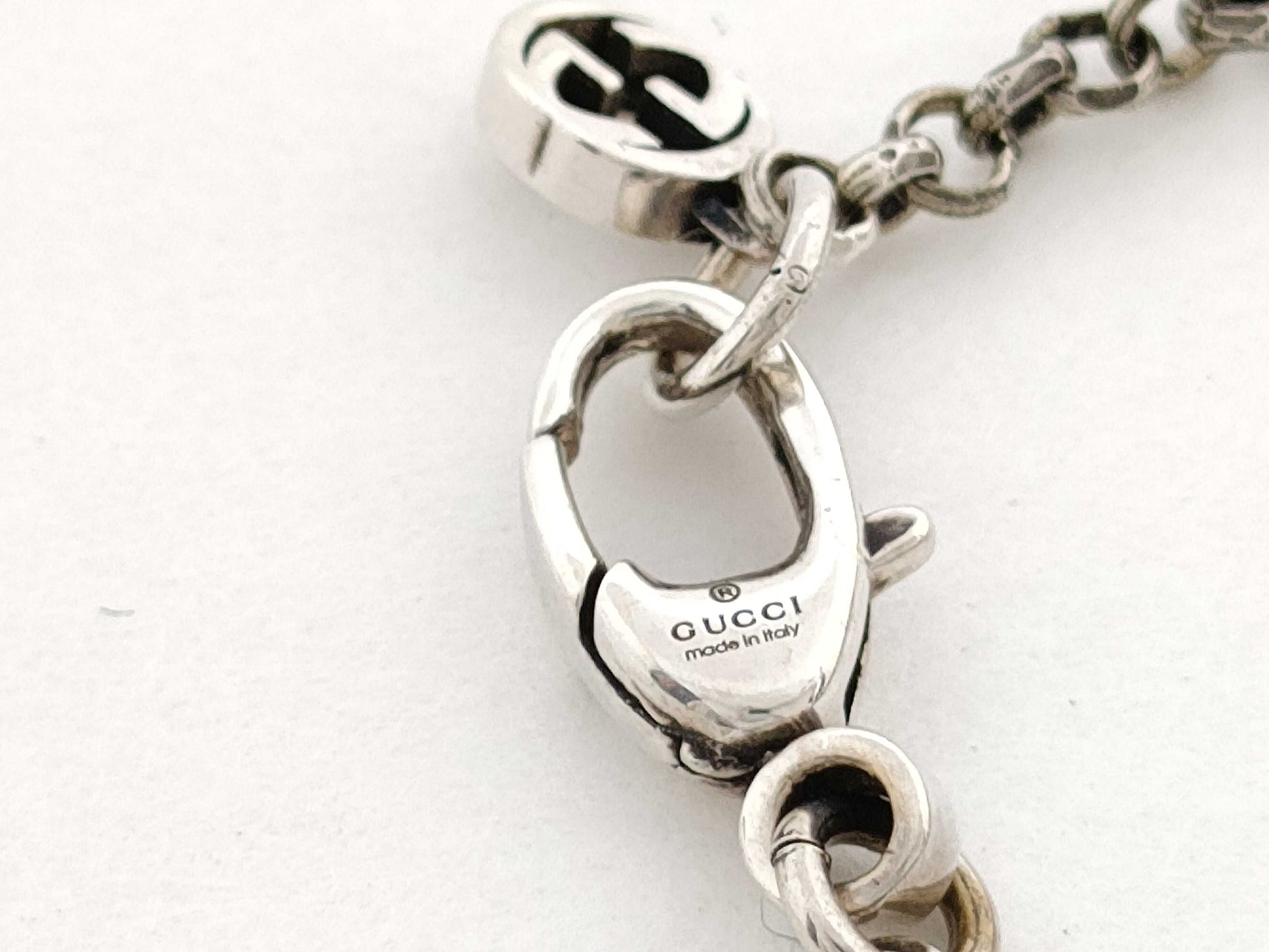 GUCCI Double G-Key SV925 Silver 7.5g Bracelet Bangle