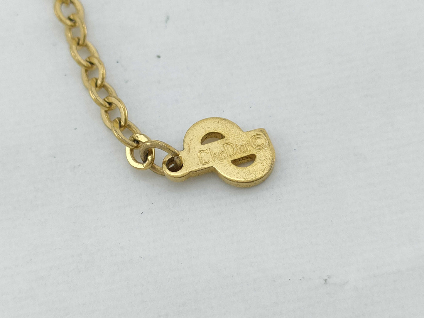 Dior Christian Dior CD Logo Necklace GP Gold Necklace