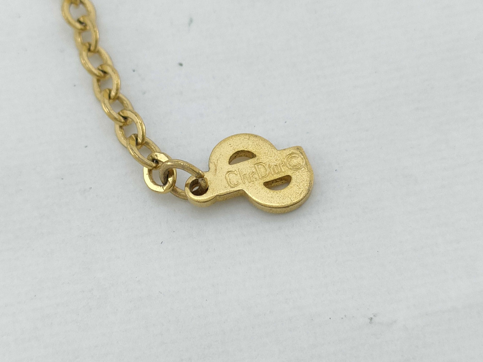 Dior Christian Dior CD Logo Necklace GP Gold Necklace