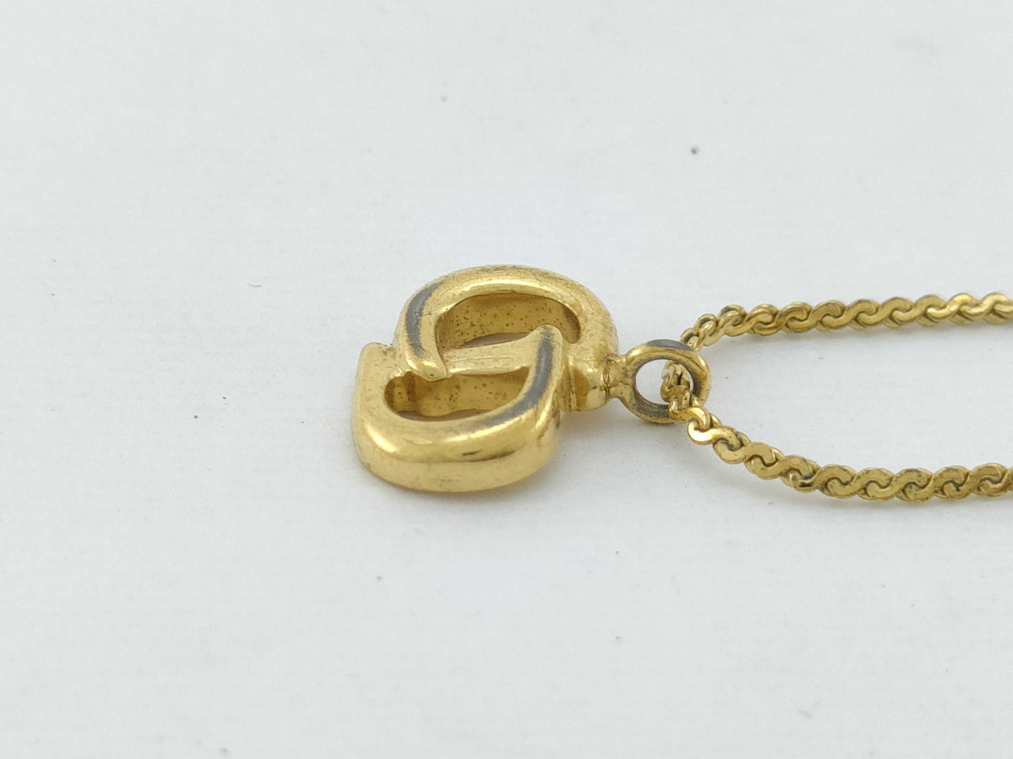 Dior Christian Dior CD Logo Necklace GP Gold Necklace