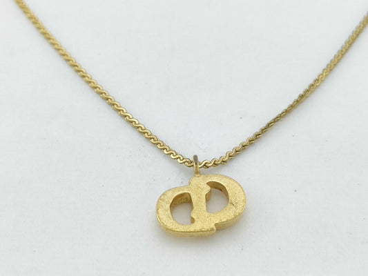 Dior Christian Dior CD Logo Necklace GP Gold Necklace
