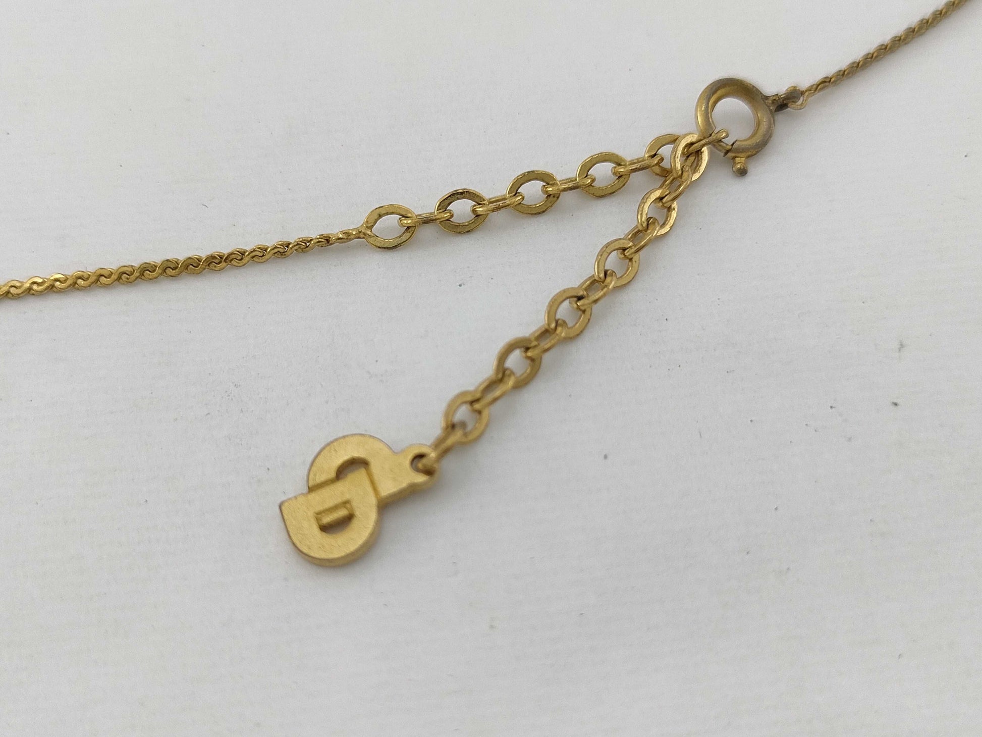 Dior Christian Dior CD Logo Necklace GP Gold Necklace